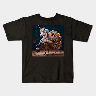 Unicorns Crashing Thanksgiving!!! Kids T-Shirt